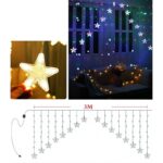 Χριστουγεννιάτικα Φωτάκια Κουρτίνα Αστεράκια Πολύχρωμο RGB 3M 16led - Christmas curtain light RGB - Image 5