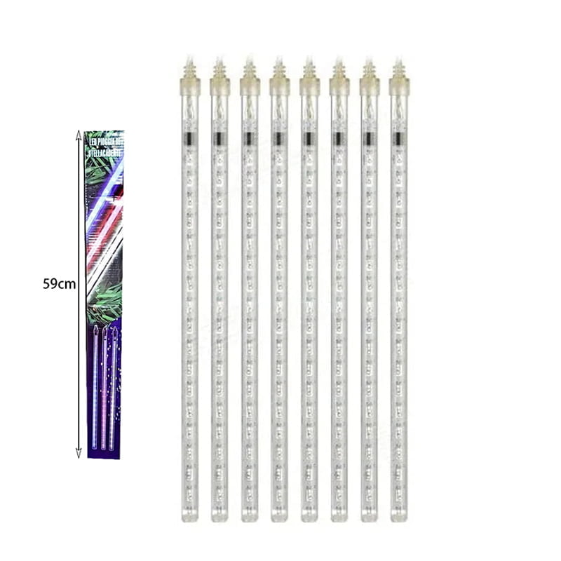 63059 Χριστουγεννιάτικη LED Βροχή Μετεωριτών 8τμχ x 50cm Θερμός Φωτισμός - Σταγόνες Σταλακτίτες - Christmas fallnig rain - Image 4