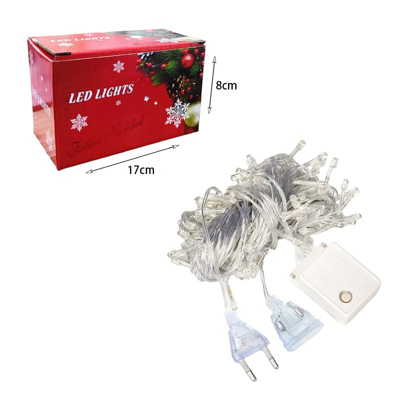 63065 Χριστουγεννιάτικα Λαμπάκια Δίχτυ 192LED Θερμό Χρώμα με Διαφανές Καλώδιο 3m x 2m - Christmas lights LED net warm light - Image 4