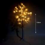 Led Φωτιζόμενο Χριστουγεννιάτικο Δέντρο Με Λευκά Πούπουλα Με 48Led Θερμό Φωτισμό 1.20m - Chistmas LED tree white feather - Image 4