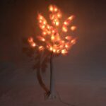 Led Φωτιζόμενο Χριστουγεννιάτικο Δέντρο Λευκό Με Ροζ Πούπουλα Με 48Led Θερμό Φωτισμό 1.20m - Chistmas LED tree pink feather