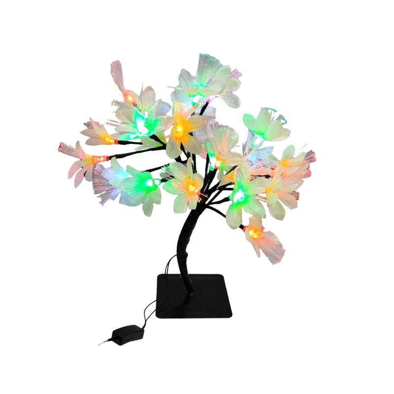 640068-2 Χριστουγεννιάτικο διακοσμητικό φωτιζόμενο δεντράκι με λουλούδια RGB - Christmas copper wire small tree lamp RGB - Image 2