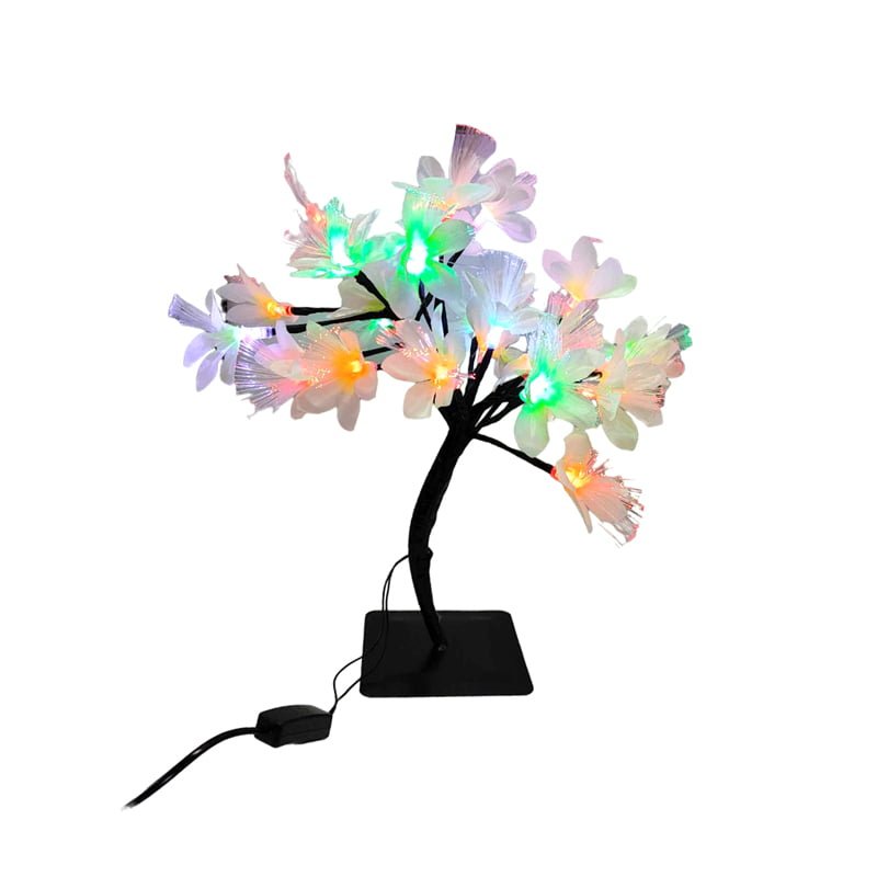 640068-5 Χριστουγεννιάτικο διακοσμητικό φωτιζόμενο δεντράκι με λουλούδια RGB - Christmas copper wire small tree lamp RGB - Image 5