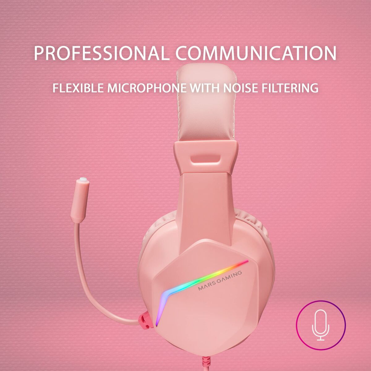 8435693102045_R50 Ακουστικά με Μικρόφωνο Mars Gaming MH122P Ροζ - Image 2
