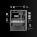 Κουτί Μέσος Πύργος ATX Mars Gaming MCF Μαύρο - Image 2