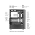 Κουτί Μέσος Πύργος ATX Mars Gaming MCFW Λευκό - Image 2