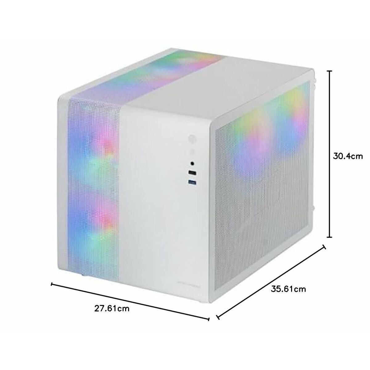 8435693103455_R50 Κουτί Μέσος Πύργος ATX Mars Gaming MC400W Λευκό Μαύρο - Image 2