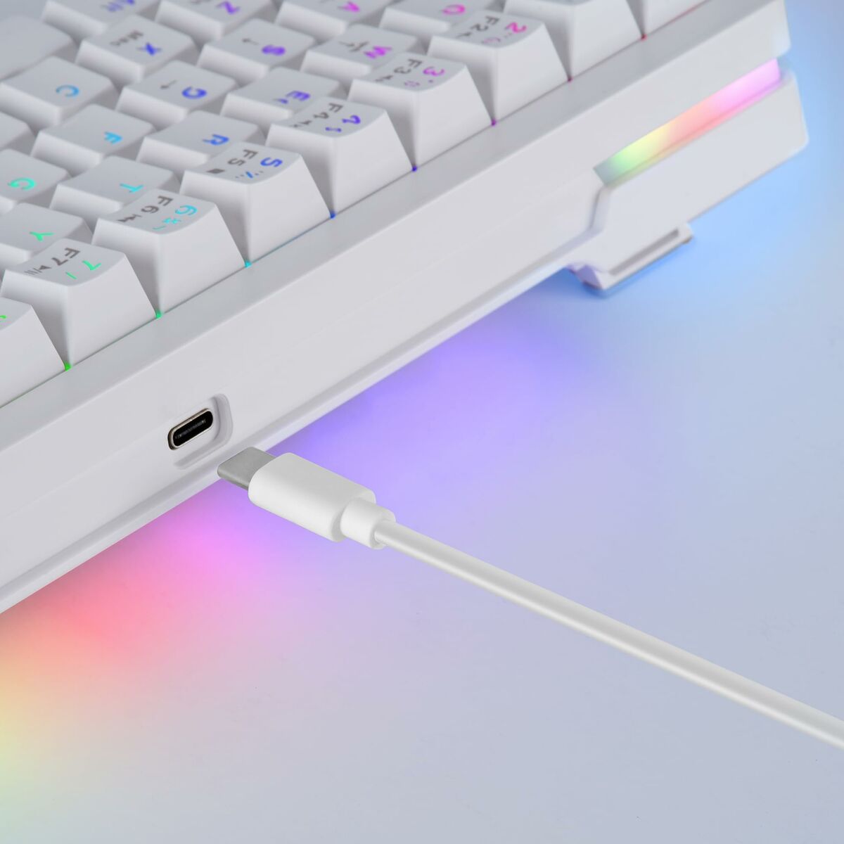 Version 1.0.0 Πληκτρολόγιο Παιχνιδιού Mars Gaming MKMINIPROWYES Qwerty US Λευκό - Image 3