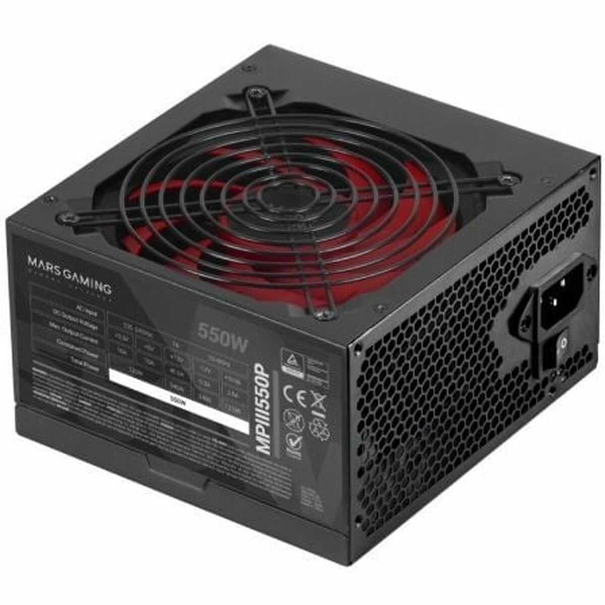 8435693107422_S9913685_P00 Τροφοδοσία Ρεύματος Mars Gaming MPIII550P ATX 550 W - Image 1