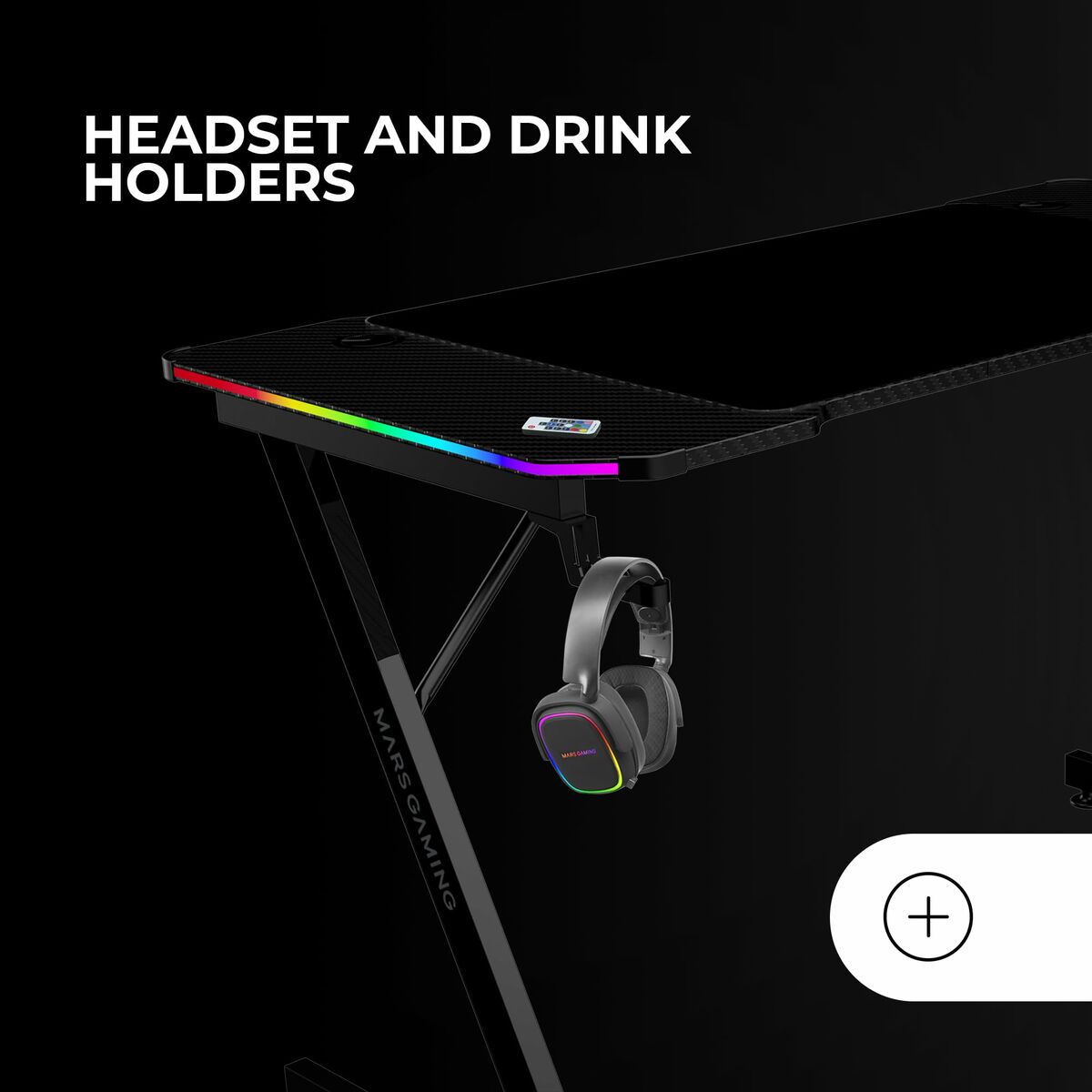 8435693107835_R40 Γραφείο Gaming Mars Gaming ESCRITORIO ERGO RGB Μαύρο 120 x 60 cm - Image 3