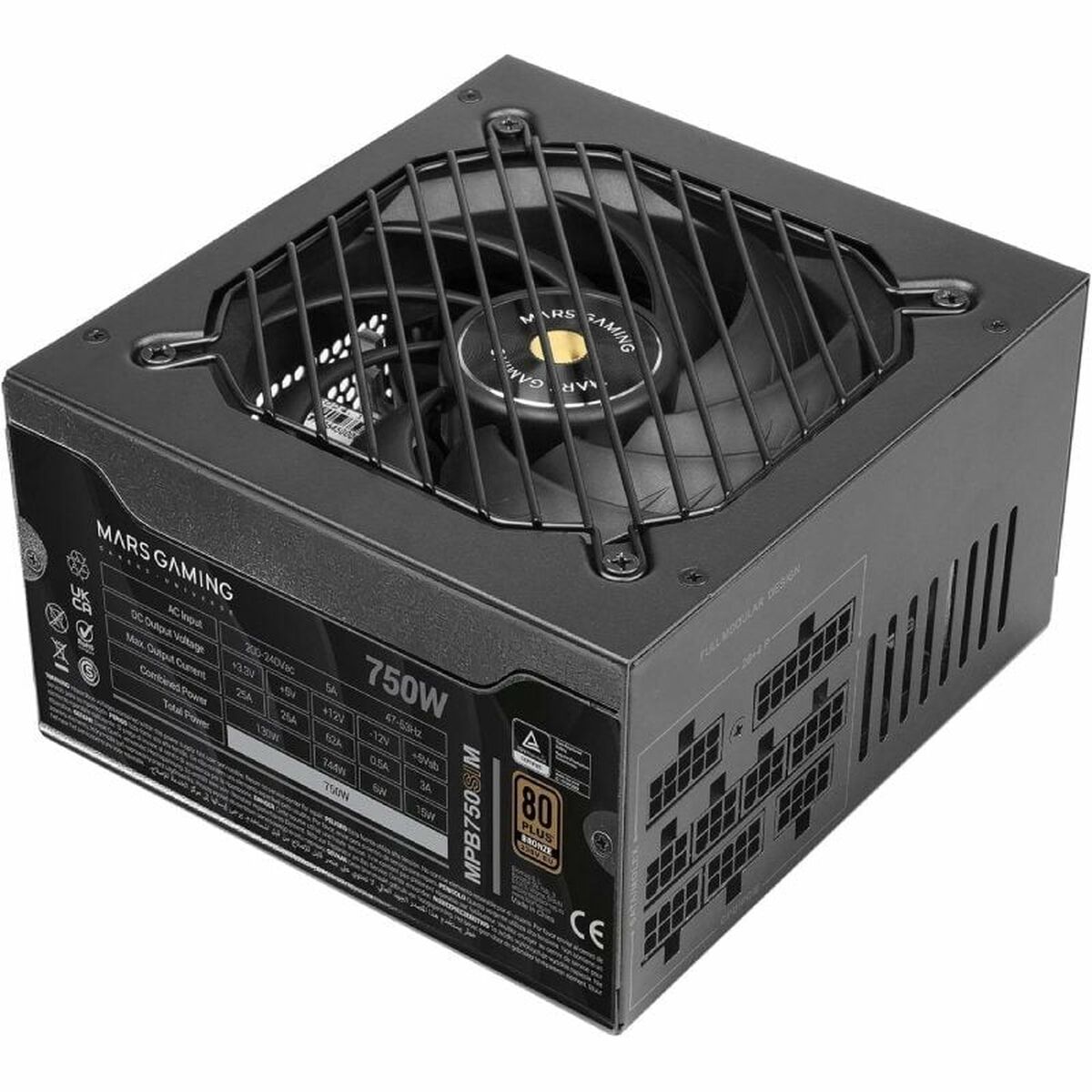 8435693110040_S9917855_P01 Τροφοδοσία Ρεύματος Mars Gaming MPB750SIM ATX 750 W 80 Plus Bronze - Image 1