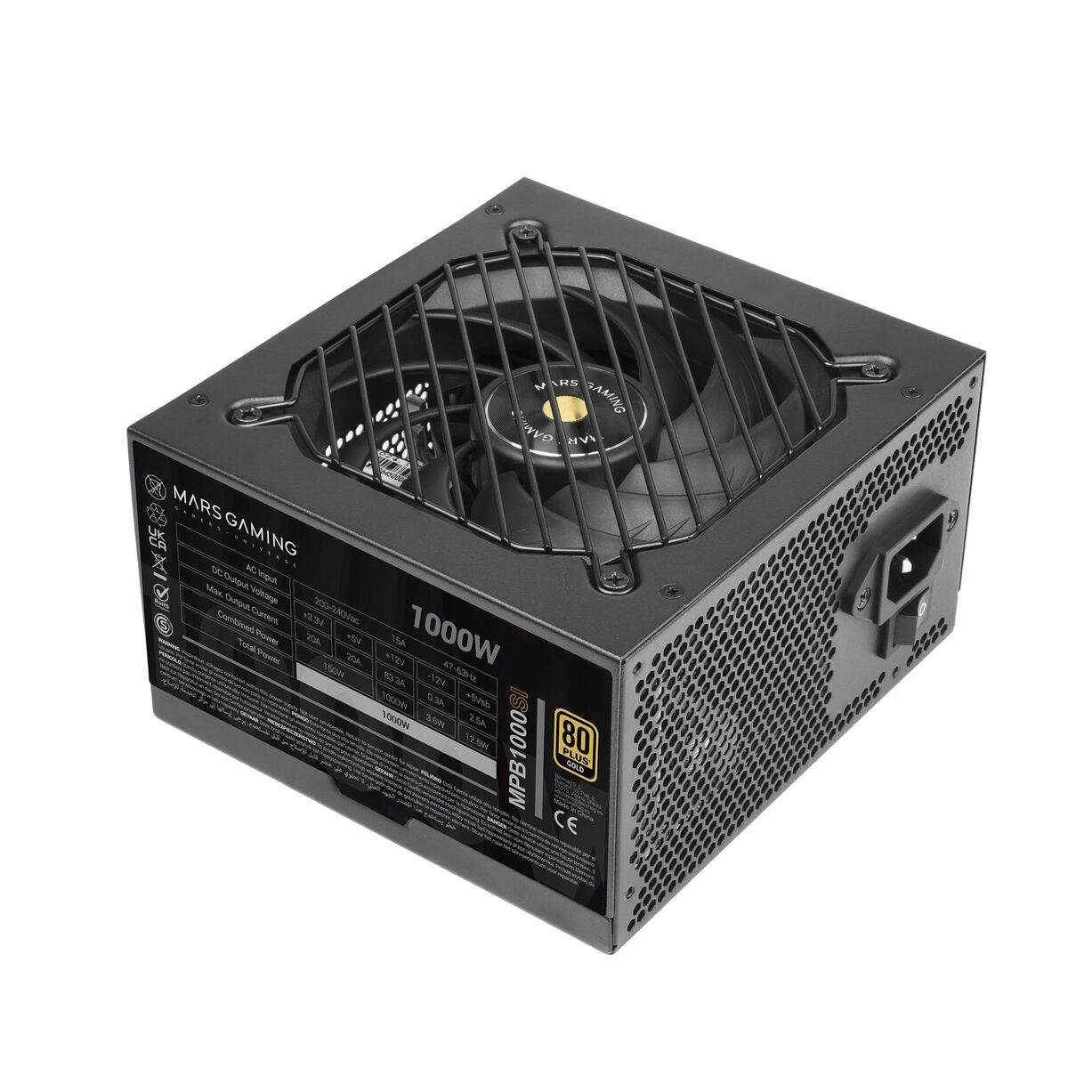 8435693110637_R00 Τροφοδοσία Ρεύματος Mars Gaming MPB1000SI ATX 1000 W 80 Plus Gold - Image 1