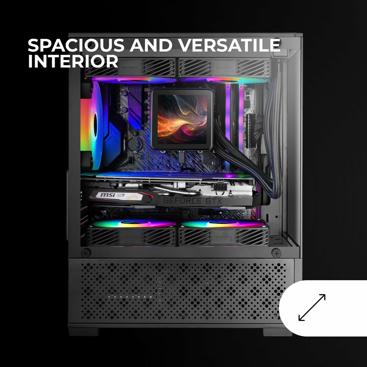 8435693111368_R40 Κουτί Μέσος Πύργος ATX Mars Gaming MC-SE2 Μαύρο - Image 2