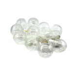 Χριστουγεννιάτικα Λαμπάκια Κουρτίνα Με Μπάλες σε Λευκό χρώμα 10LED 3m  - Christmas curtain white light - Image 2