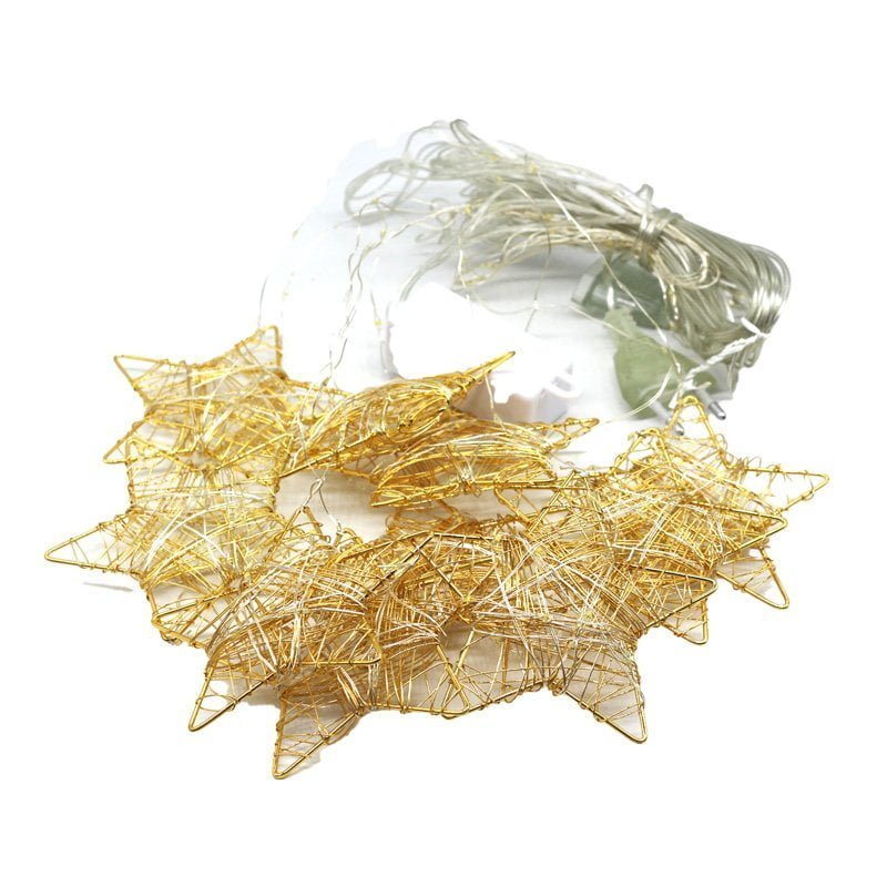 IMG_0851 LED χριστουγεννιάτικα φωτάκια αστέρι θερμό φως 3Μ - Christmas deco lights star warm light - Image 4