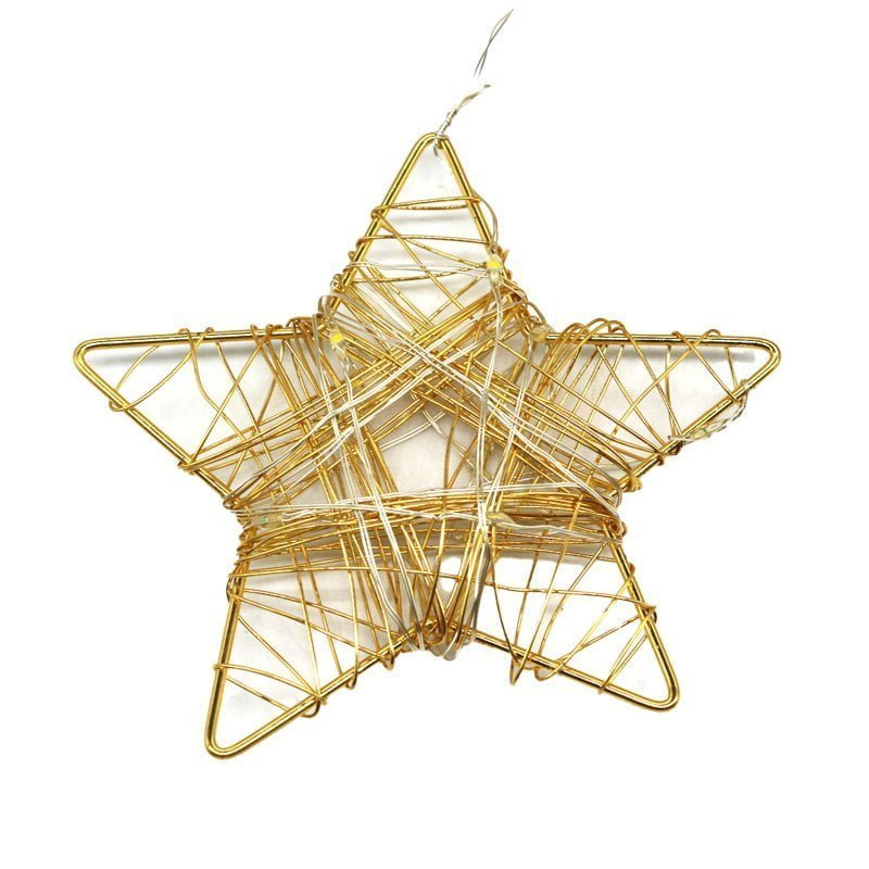 IMG_0852 LED χριστουγεννιάτικα φωτάκια αστέρι θερμό φως 3Μ - Christmas deco lights star warm light - Image 2