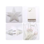 Χριστουγεννιάτικα Φωτάκια Κουρτίνα Αστεράκια Πολύχρωμο RGB 3M 16led - Christmas curtain light RGB - Image 2