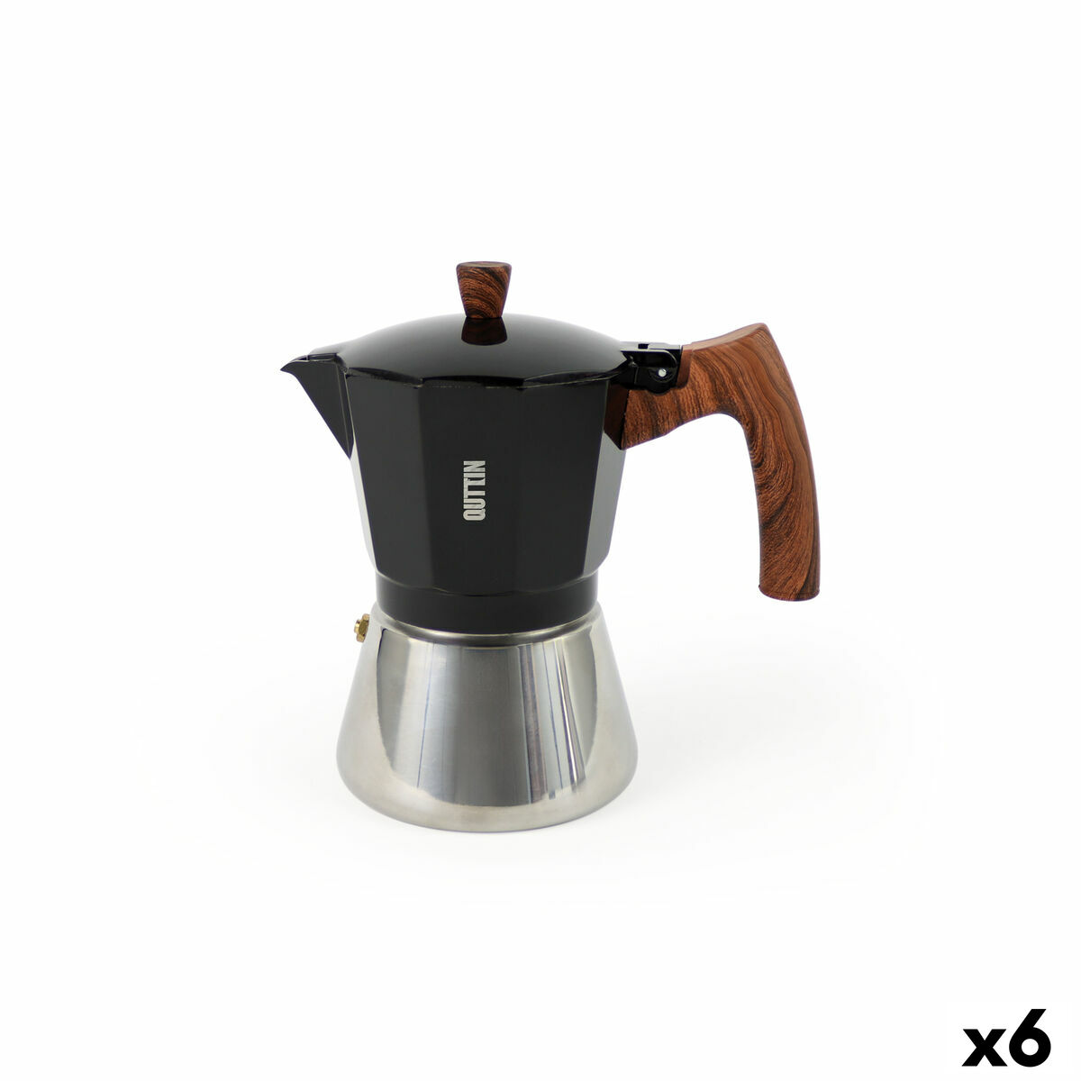 s2240392_p2_icon0 Quttin Καφετιέρα Espresso Ανοξείδωτη 0.3 L Μαύρη 6 Φλιτζάνια (Σετ 6 τμχ) - Image 1